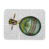 ライトブルー熱気球 マグネット (横)