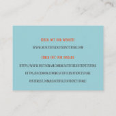 ライトブルー獣医/動物ペットストアパロッツ 名刺 (裏面)