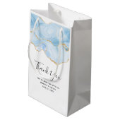 ライトブルー瑪瑙と金ゴールドグリッターありがとう スモールペーパーバッグ (裏面アングル)