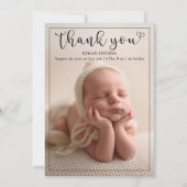 ライトブルー男の赤ちゃん2写真誕生のお知らせ シーズンカード (正面)