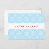 ライトブルー白い雪の結晶クリスマススペシャル (正面/裏面)