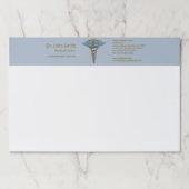 ライトブルー素晴らし金ゴールドカドゥセウスプロフェッショナルメディカル ペーパーパッド (正面)