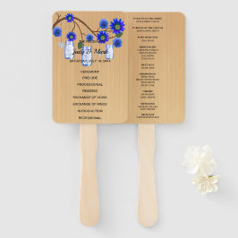 ライトブルー素朴フローラメイスンジャーズ結婚ズ ハンドファン