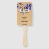 ライトブルー素朴フローラメイスンジャーズ結婚ズ ハンドファン (正面)