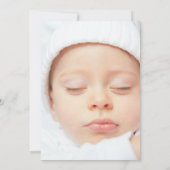 ライトブルー紹介新生児ガールフォト 案内状 (裏面)