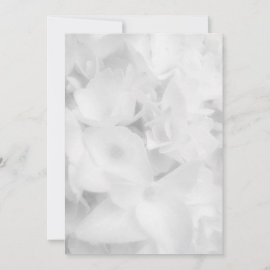 ライトブルー結婚アジサイ伝統的ズ結婚ズ 招待状 (裏面)