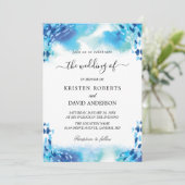 ライトブルー結婚式招待状 招待状 (スタンド正面)