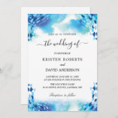 ライトブルー結婚式招待状 招待状 (正面/裏面)