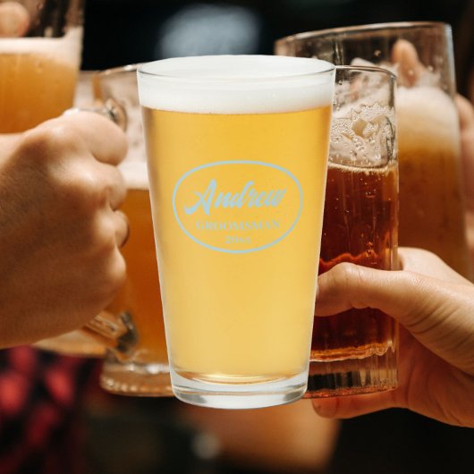 ライトブルー結婚様式化グロムスマン タンブラーグラス