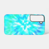 ライトブルー絞り染め携帯電話ケース SAMSUNG GALAXYケース (裏面横)