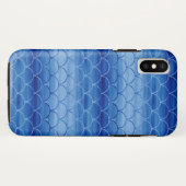 ライトブルー絵を描ススケールパターン Case-Mate iPhoneケース (裏面(横))