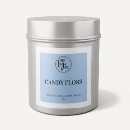 ライトブルー縁どスクエアキャンドルラベル スクエアシール