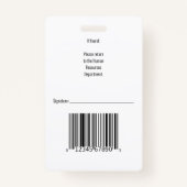 ライトブルー縦型ストリップセキュリティID従業員 バッジ (裏面)