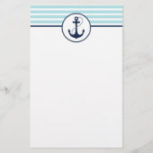 ライトブルー航海のいかり 便箋 (正面)