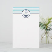 ライトブルー航海のいかり 便箋 (スタンド正面)