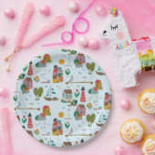 ライトブルー航海のパターン男の子の赤ちゃんシャワーパーティー ペーパープレート (パーティー)