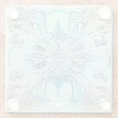 ライトブルー華美ガラスコースター ガラスコースター (裏面)