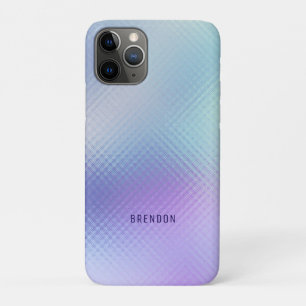 ライトブルー虹色ガラスフェイクテクスチャ iPhone 11 PROケース