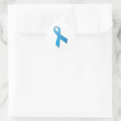 ライトブルー認識度リボン ラウンドシール (バッグ)