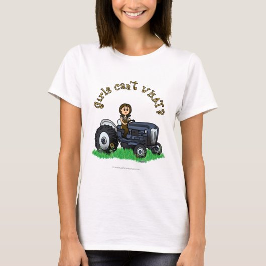 ライトブルー農家ガール Tシャツ (正面)