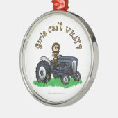 ライトブルー農家 メタルオーナメント (左)