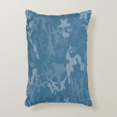 ライトブルー迷彩柄トスピロー アクセントクッション (正面(垂直))