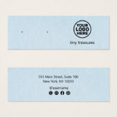 ライトブルー追加ロゴスタッドイヤリングディスプレイカード (正面&裏面)