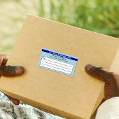 ライトブルー配送時にブランド名をハイライト ラベル