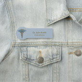 ライトブルー金ゴールドカドゥセウス素晴らしプロフェッショナルメディカル 名札 (インサイチュ)