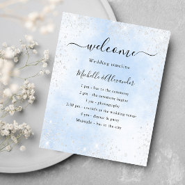 ライトブルー銀婚式プログラム