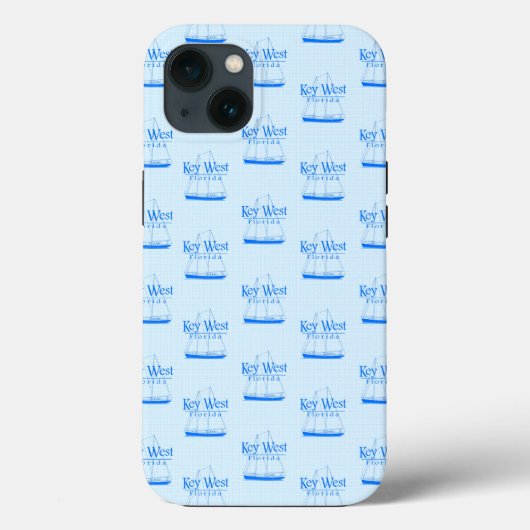 ライトブルー鍵ウェストフロリダ航海の帆船 Case-Mate iPhoneケース (裏面)
