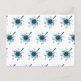 ライトブルー雪バーストのクリスマス ポストカード