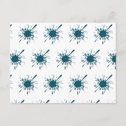 ライトブルー雪バーストのクリスマス ポストカード (正面)