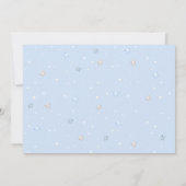 ライトブルー風船テディベア赤ちゃんシャワー サンキューカード (裏面)