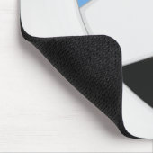 ライトブルー黒バレーボールチームカラーズマウスパッド マウスパッド (コーナー)