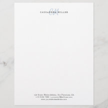 ライトブルー2文字イニシャルモノグラム名店