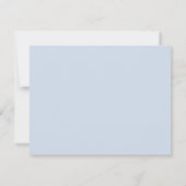 ライトブルー2文字イニシャルモノグラム名 ノートカード (裏面)