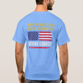 (ライトブルー) アメリカ国旗 / 音楽が大きくてステップが自由に踊れる Tシャツ