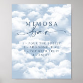 ライトブルー「オンクラウドナイン」バチェロレッテミモサバー ポスター (正面)