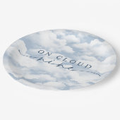 ライトブルー「オンクラウドナイン」バチェロレッテ週末 ペーパープレート (アングル)