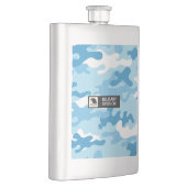 ライトブルー カモフラージュ パターン ミリタリー フラスク (右)