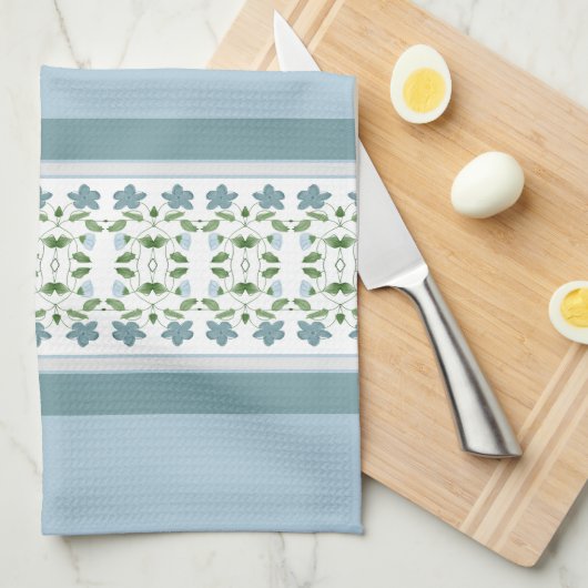 ライトブルー キッチンタオル (四つ折り)