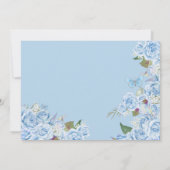 ライトブルー シルバー ティアラ バタフライ キンセアニエラ 招待状 (裏面)