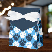 ライトブルー&ネイビーの繰り返しポープリントギフト フェイバーボックス