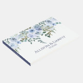 ライトブルー&ネイビー水色フローラ結婚ズ ゲストブック (コーナー)