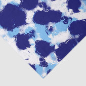 ライトブルー、ネイビー、ホワイト抽象芸術 薄葉紙 (詳細)