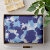 ライトブルー、ネイビー、ホワイト抽象芸術 薄葉紙 (ギフト)