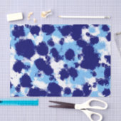 ライトブルー、ネイビー、ホワイト抽象芸術 薄葉紙 (クラフト)