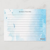 ライトブルー、ビーチブライダルシャワーレシピカード ポストカード (裏面)