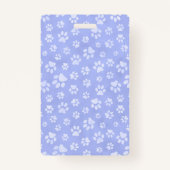 ライトブルー&ホワイトアニマルポープリントモノグラム バッジ (裏面)